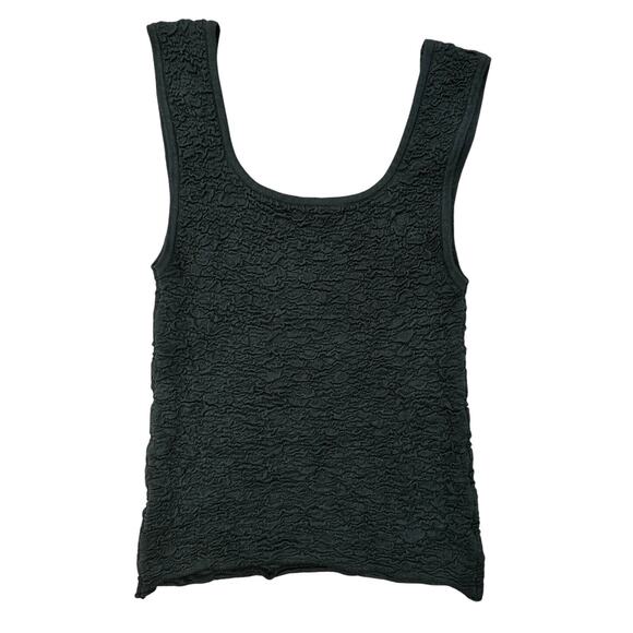 Natural Life Danielle Square Neck Tank Teal Sweater-Like Bubble Texture, M - Picture 7 of 7